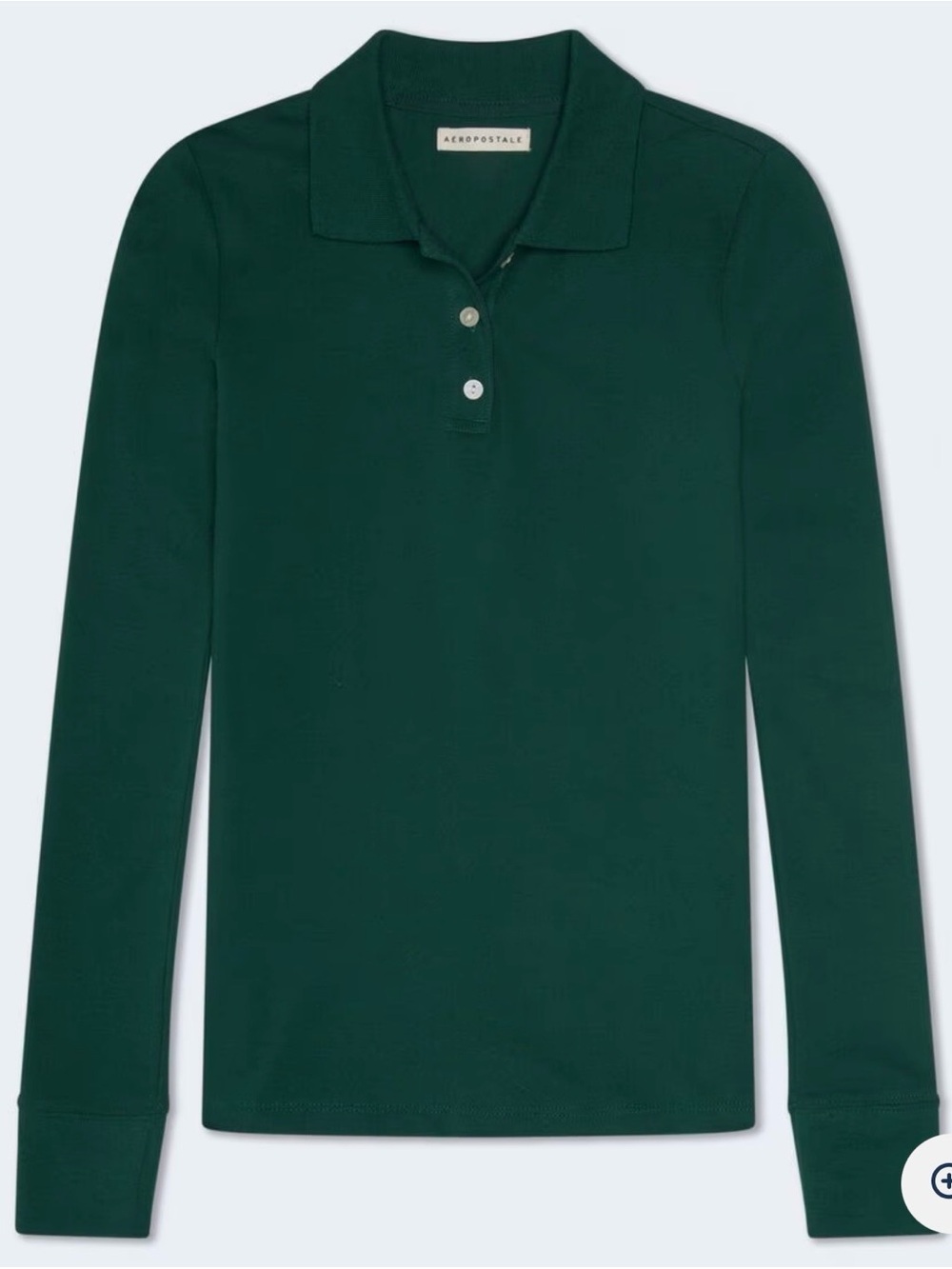 Aeropostale Dark Green Long Sleeve Polo Shirt – Size M